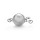 Brass metal ball clasp 8mm - Antique silver